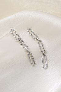 Rhinestone Chunky Chain Drop Earrings
