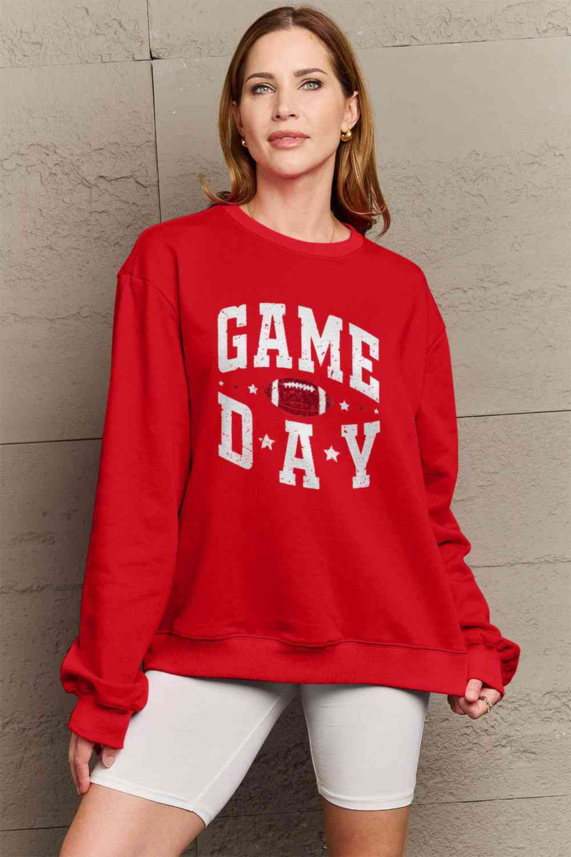 Simply Love Full Size GAME DAY Graphic Sweatshirt