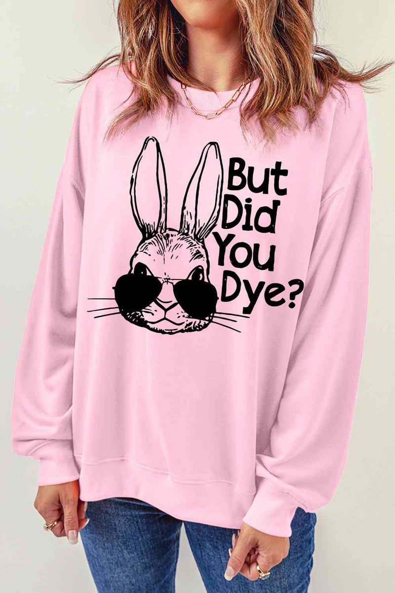 Easter Graphic Dropped Shoulder Sweatshirt