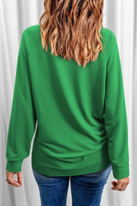 LOVE Lucky Clover Round Neck Sweatshirt