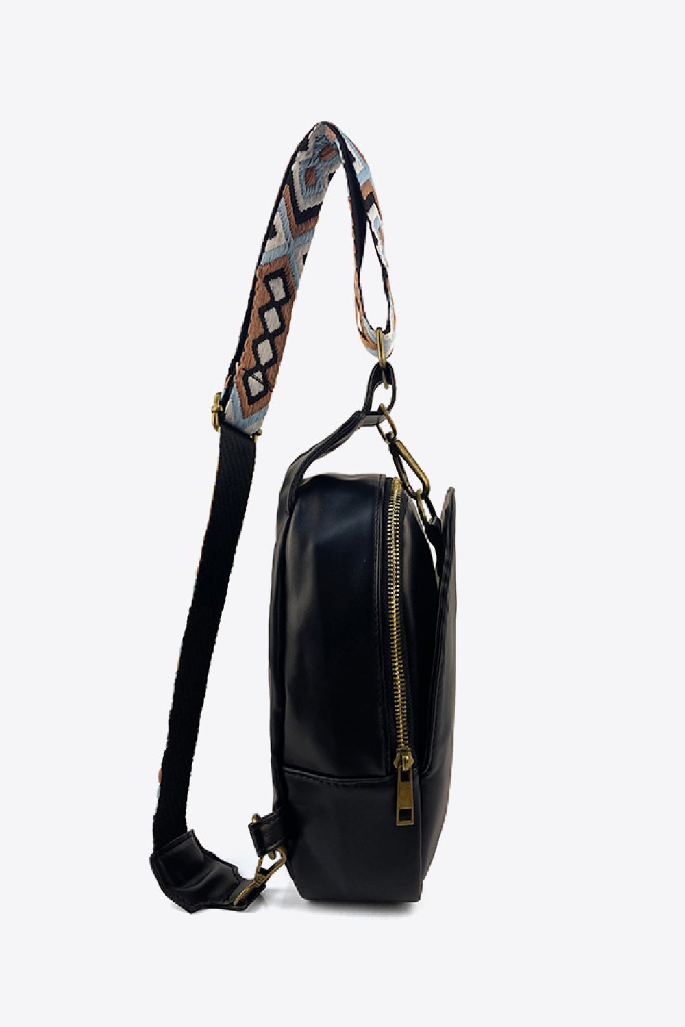 Adjustable Strap PU Leather Sling Bag