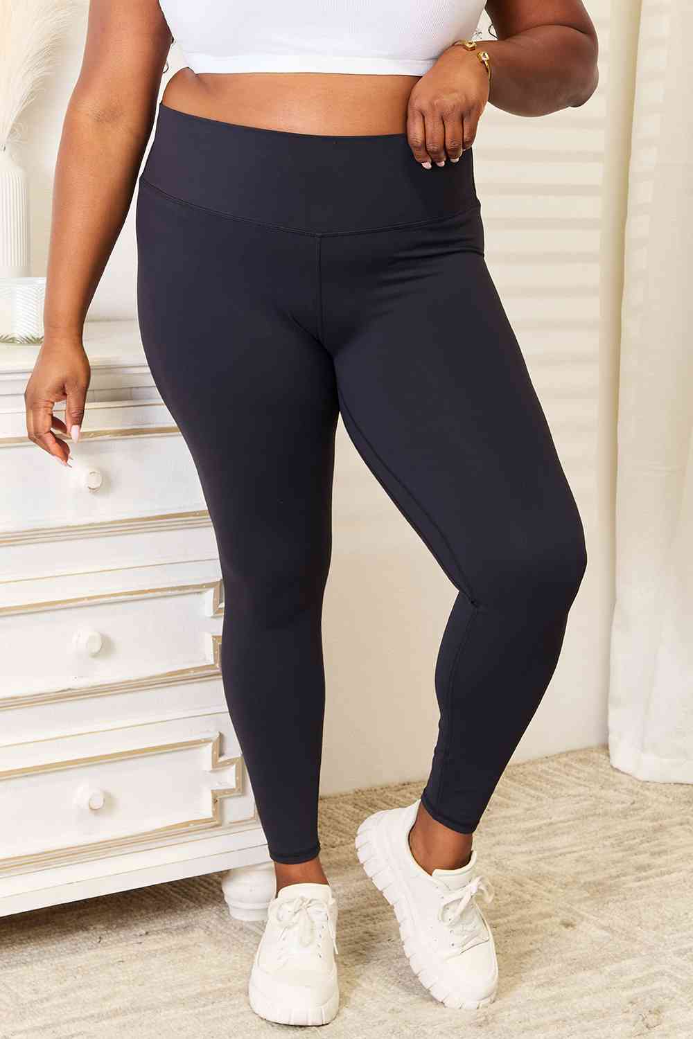 Seamless Sports tights in DryMove™ - Navy blue - Ladies | H&M IN