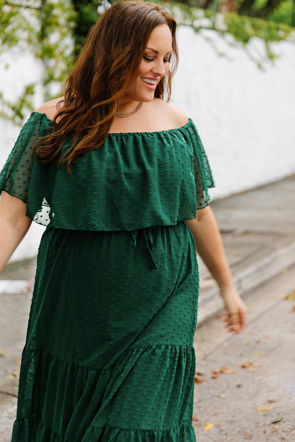 Off the shoulder 2024 summer dress plus size