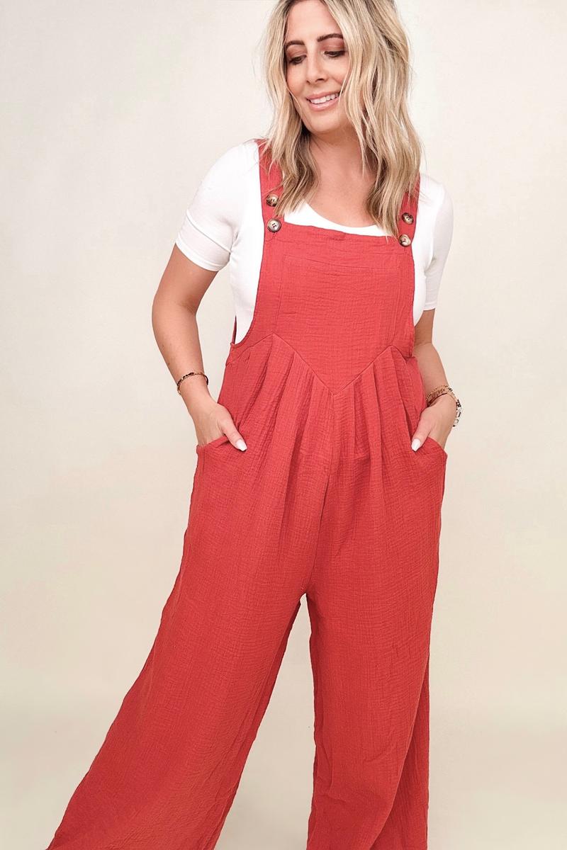 Wide Leg Jumpsuit With Pockets