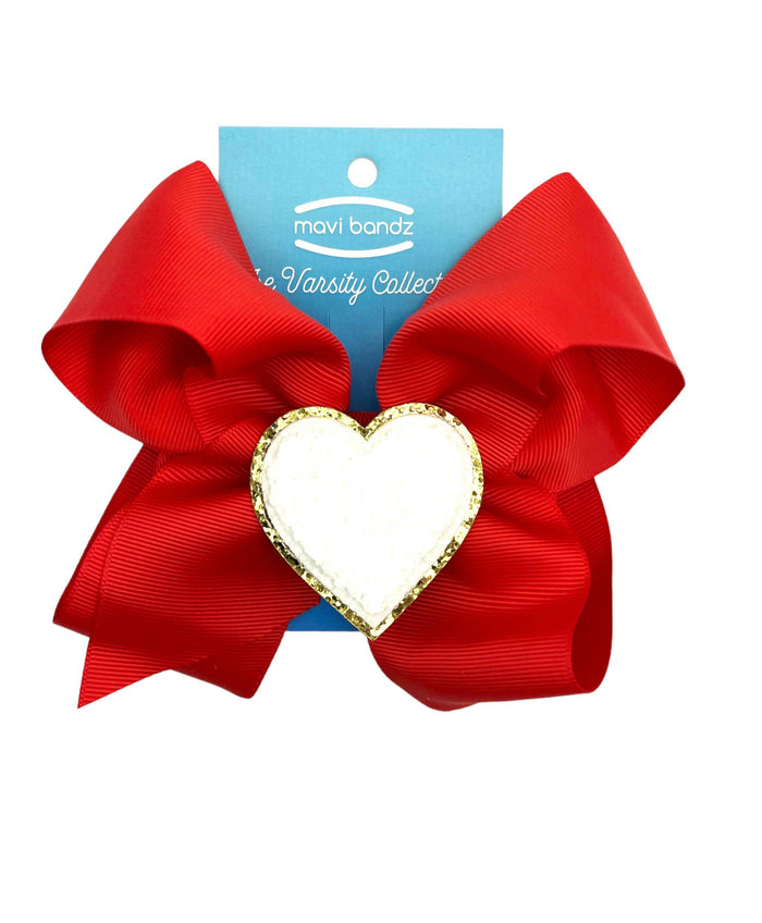 Varsity Heart Bow