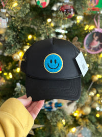 Smiley Face Trucker Hats Multiple Colors